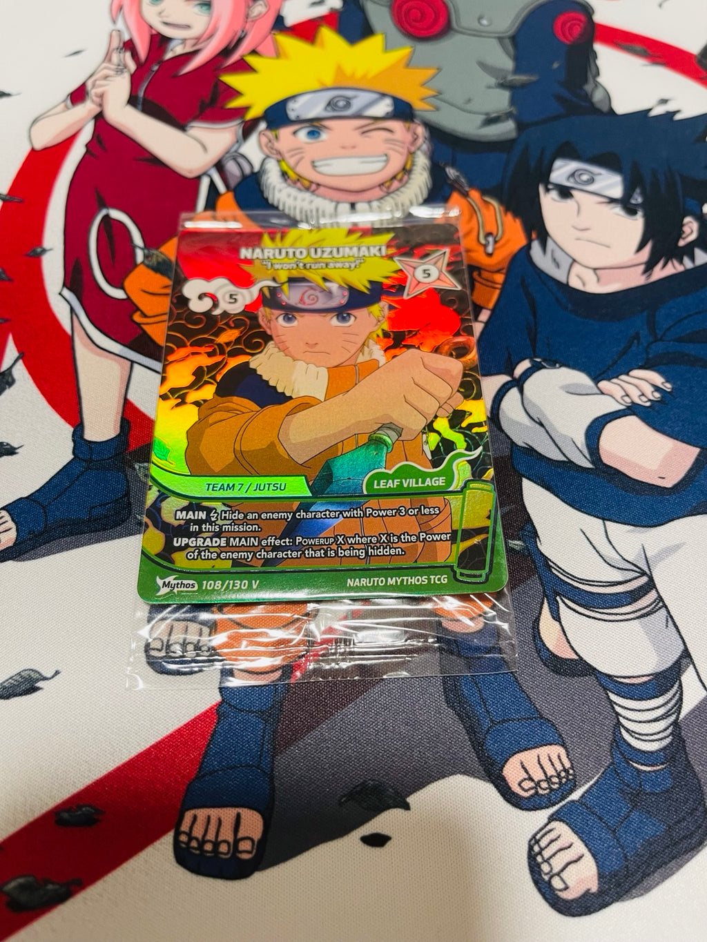 Naruto Uzumaki I won't run away 108/130V front copy 2