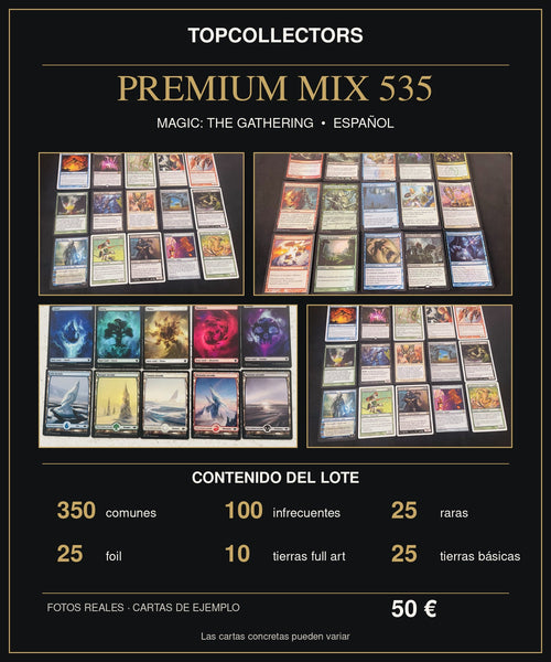 Premium Mix 535 en español; composición de fotografías reales del inventario