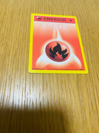 Energía Fuego Base Set 1.ª edición española, anverso de la carta fotografiada