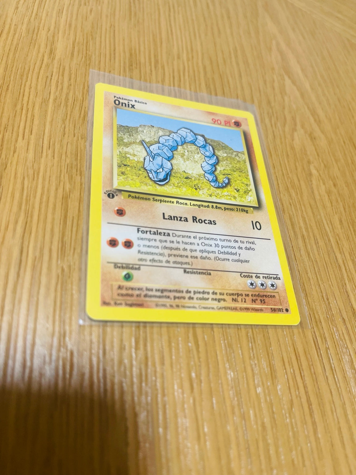 Onix Base Set 1.ª edición española, anverso de la carta fotografiada