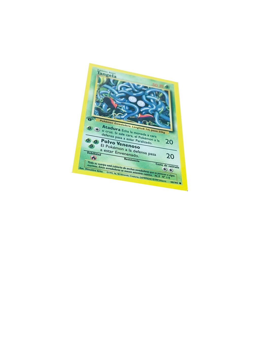 Pokémon Base Set 1.ª Edición ES | Tangela · anverso real sobre fondo blanco