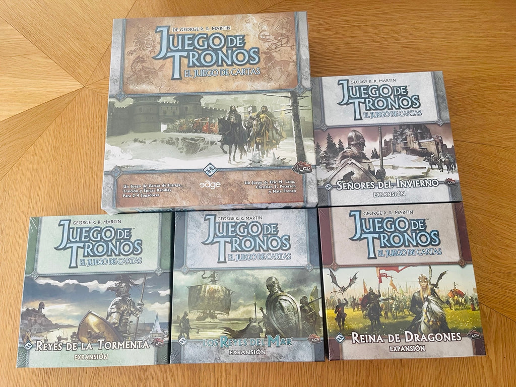 Juego base y cuatro expansiones de Juego de Tronos LCG en español