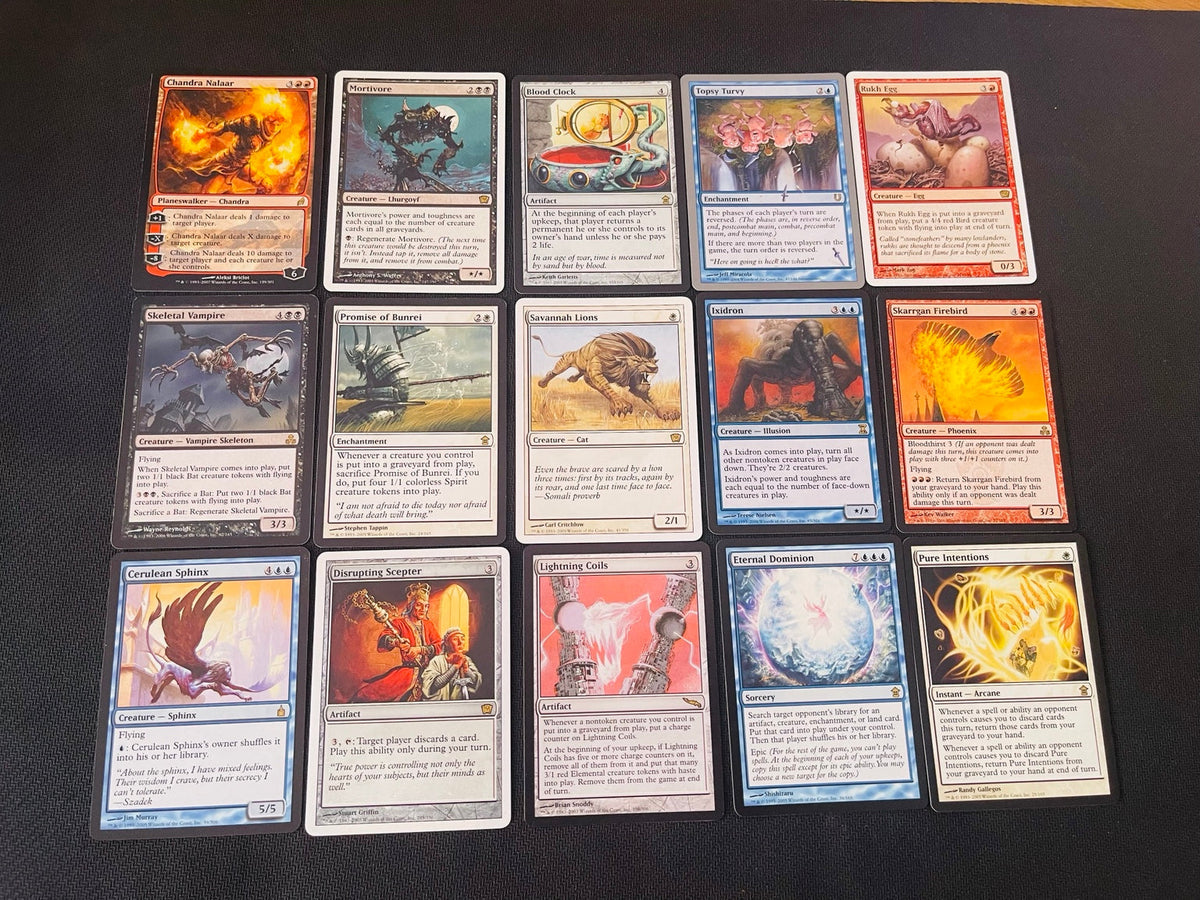 Real examples of English rare cards